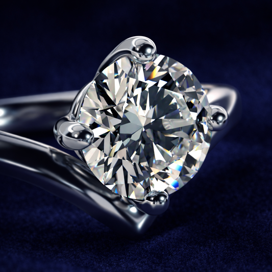 Astra Round Cathedral Solitaire Ring