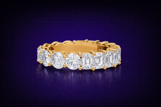 Glorion Radianté – Half Round & Radiant Eternity Ring