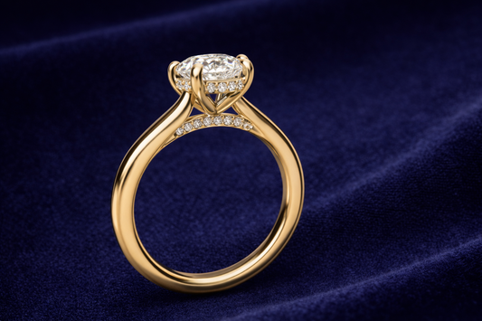 Celestia Hidden Halo Solitaire Ring