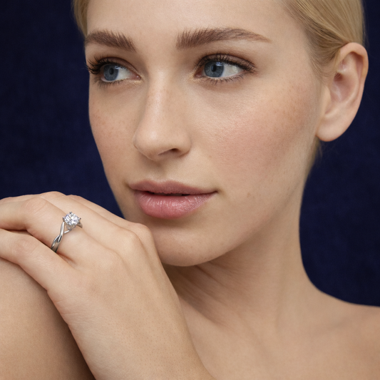 Seraphina Round Twist Solitaire Ring