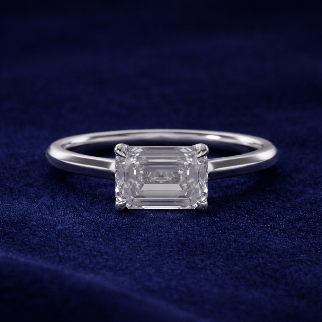 Elysian Emerald Solitaire Ring