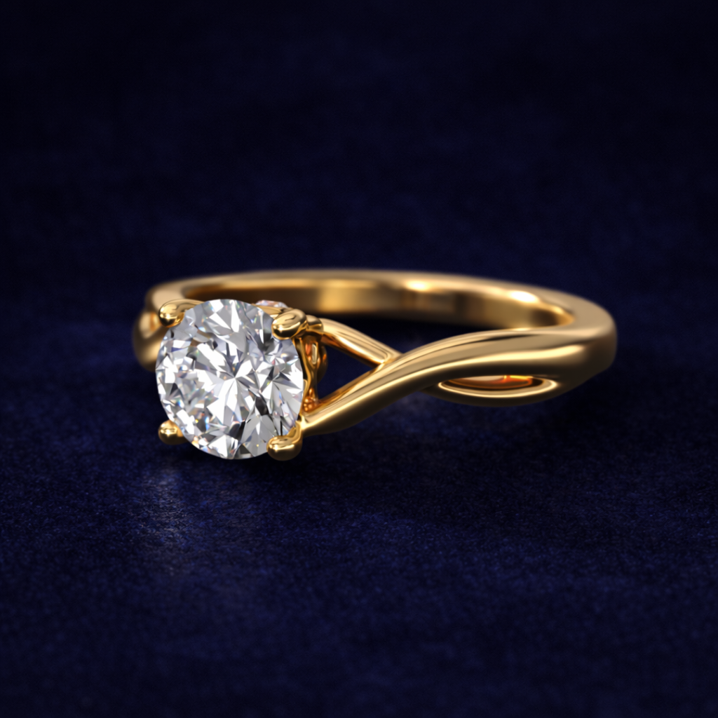 Seraphina Round Twist Solitaire Ring