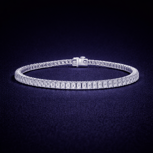 Glorion Emeria – Emerald Diamond Tennis Bracelet