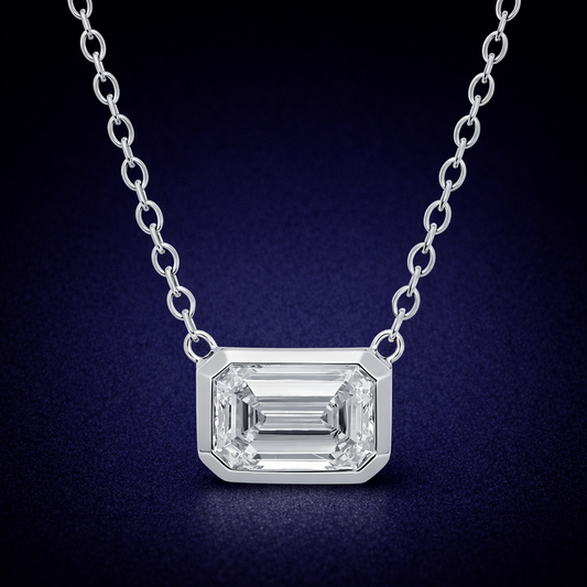 Glorion Orienta – East‑West Emerald Diamond Pendant