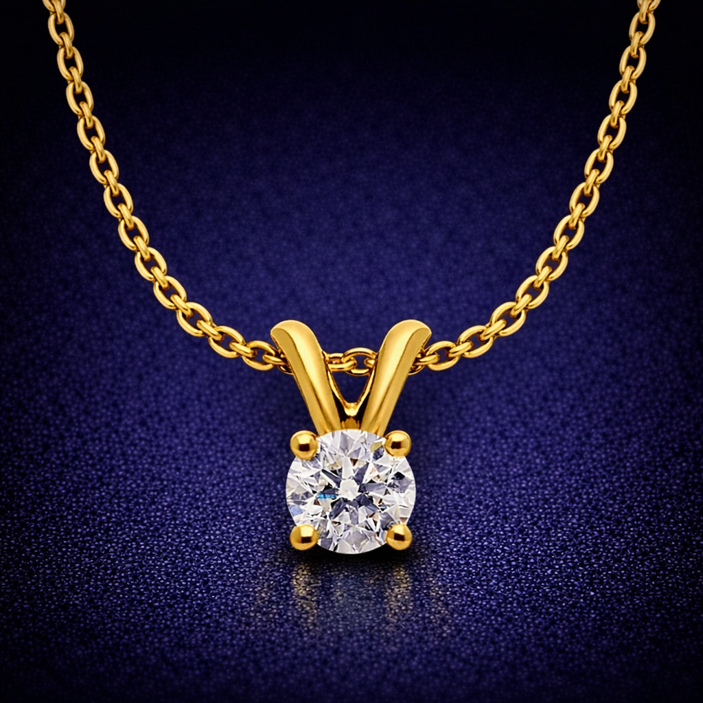 Glorion Solara – Diamond Solitaire Pendant