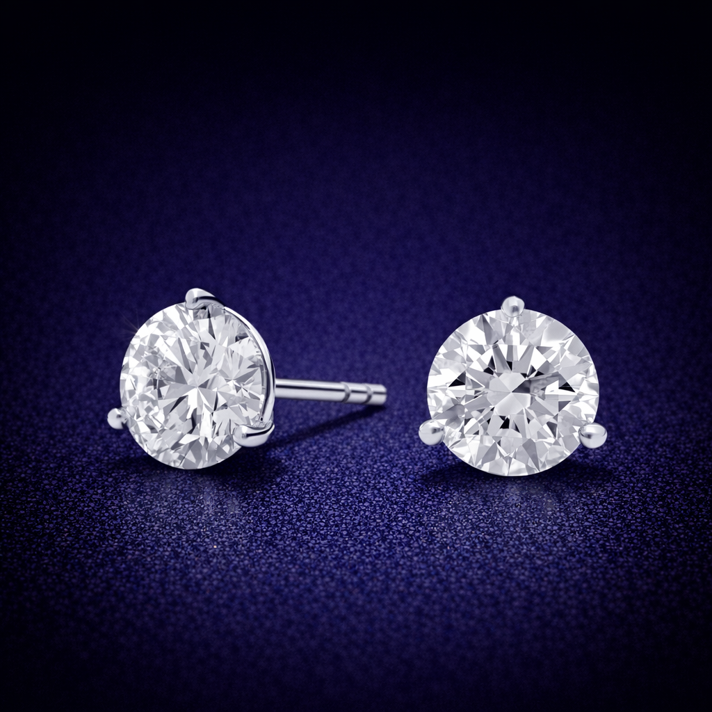 Glorion Aurielle – Martini Diamond Stud Earrings
