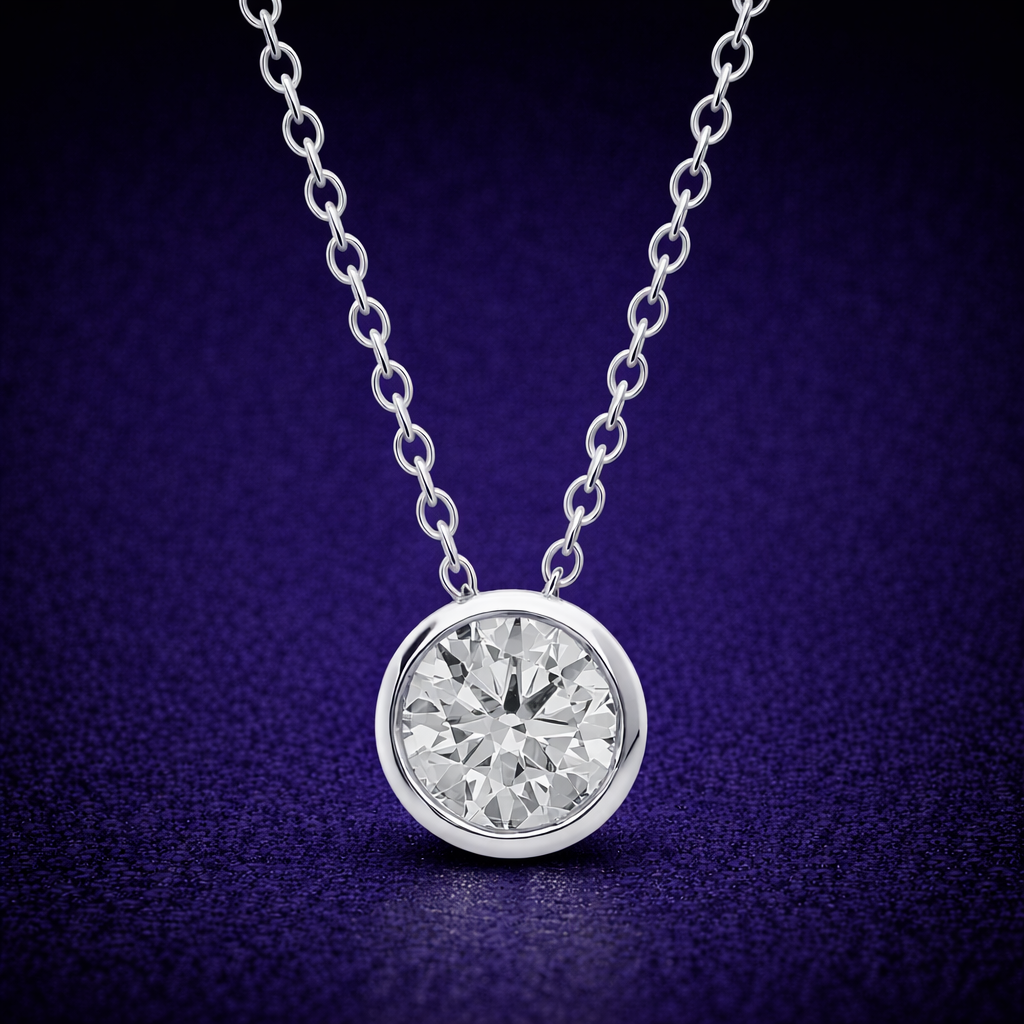 Glorion Aurelia – Bezel Diamond Pendant