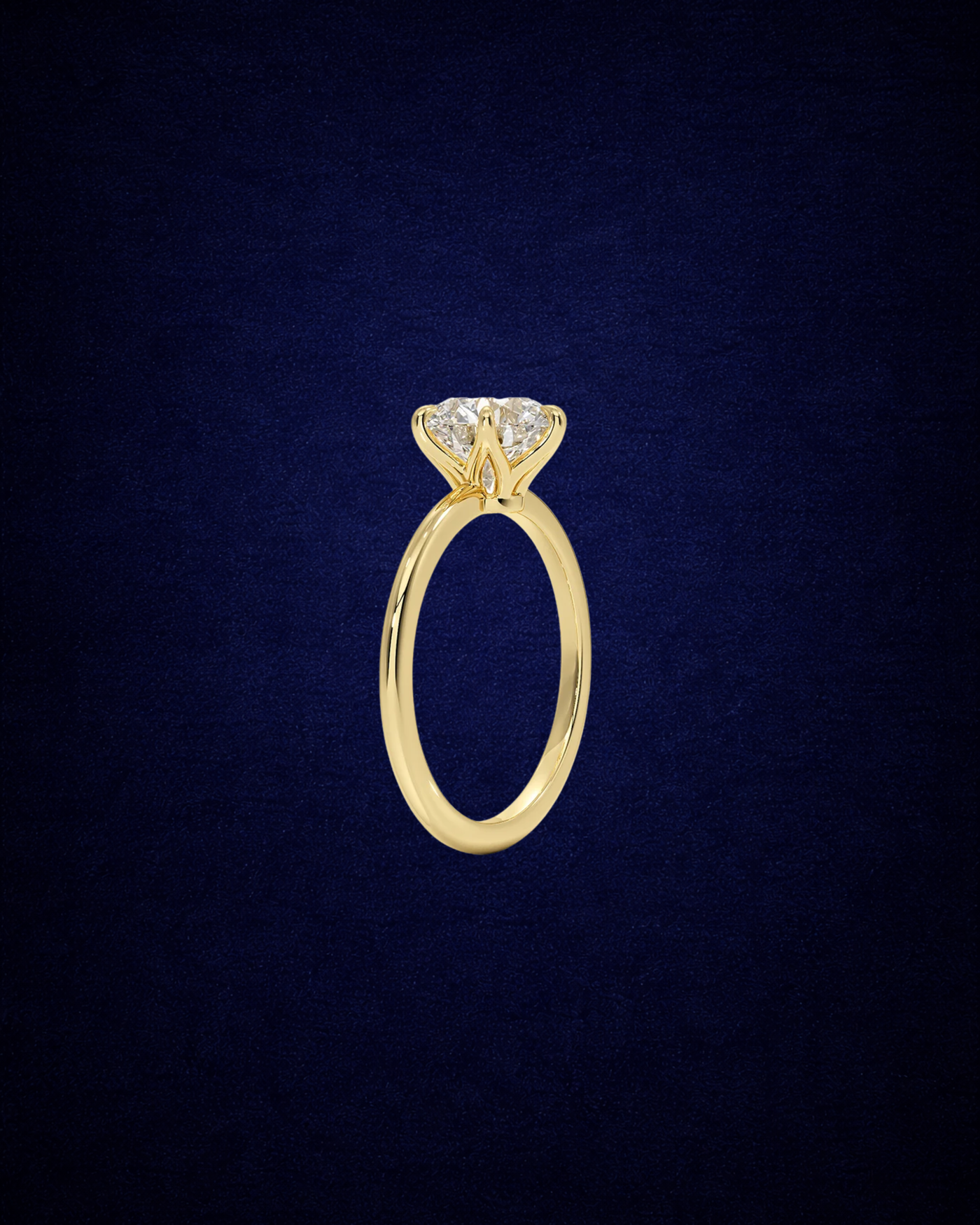 Round Solitaire Diamond Ring in 14K & 18K Gold | Lab-Grown Diamond | Glorion