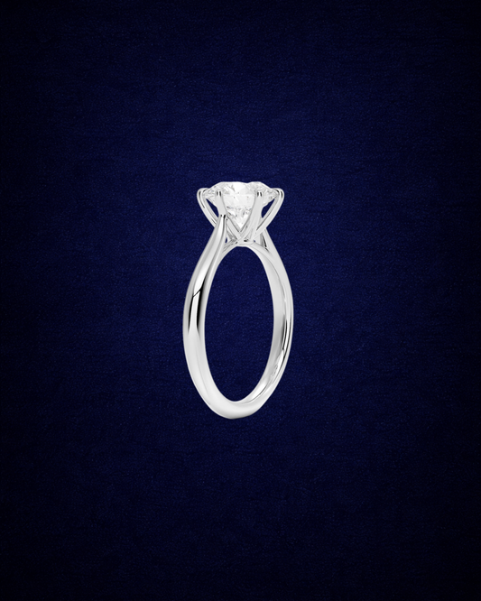 AURELIA Round Solitaire Engagement Ring in 14K & 18K Gold | Lab-Grown Diamond