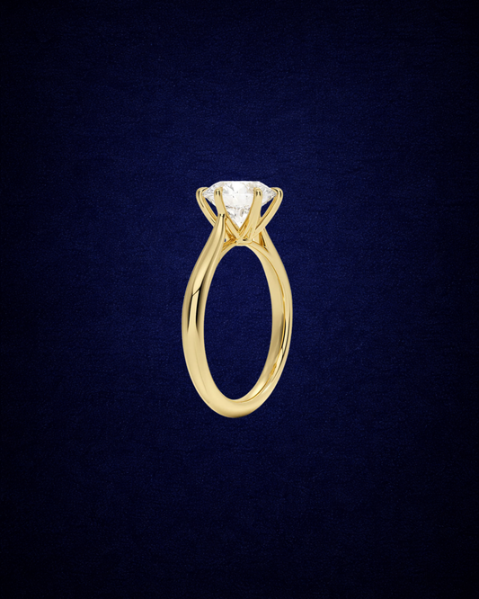 AURELIA Round Solitaire Engagement Ring in 14K & 18K Gold | Lab-Grown Diamond