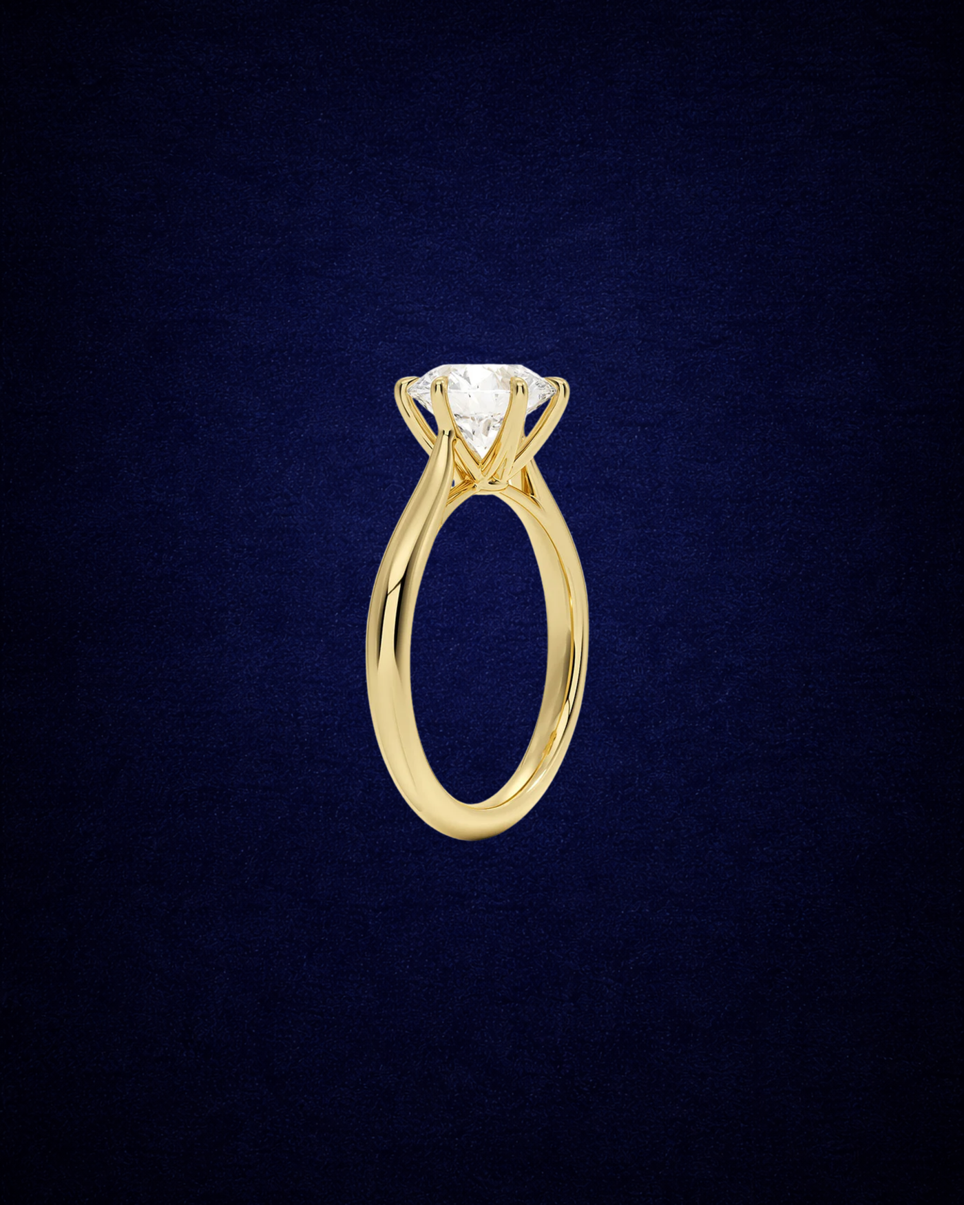 AURELIA Round Solitaire Engagement Ring in 14K & 18K Gold | Lab-Grown Diamond