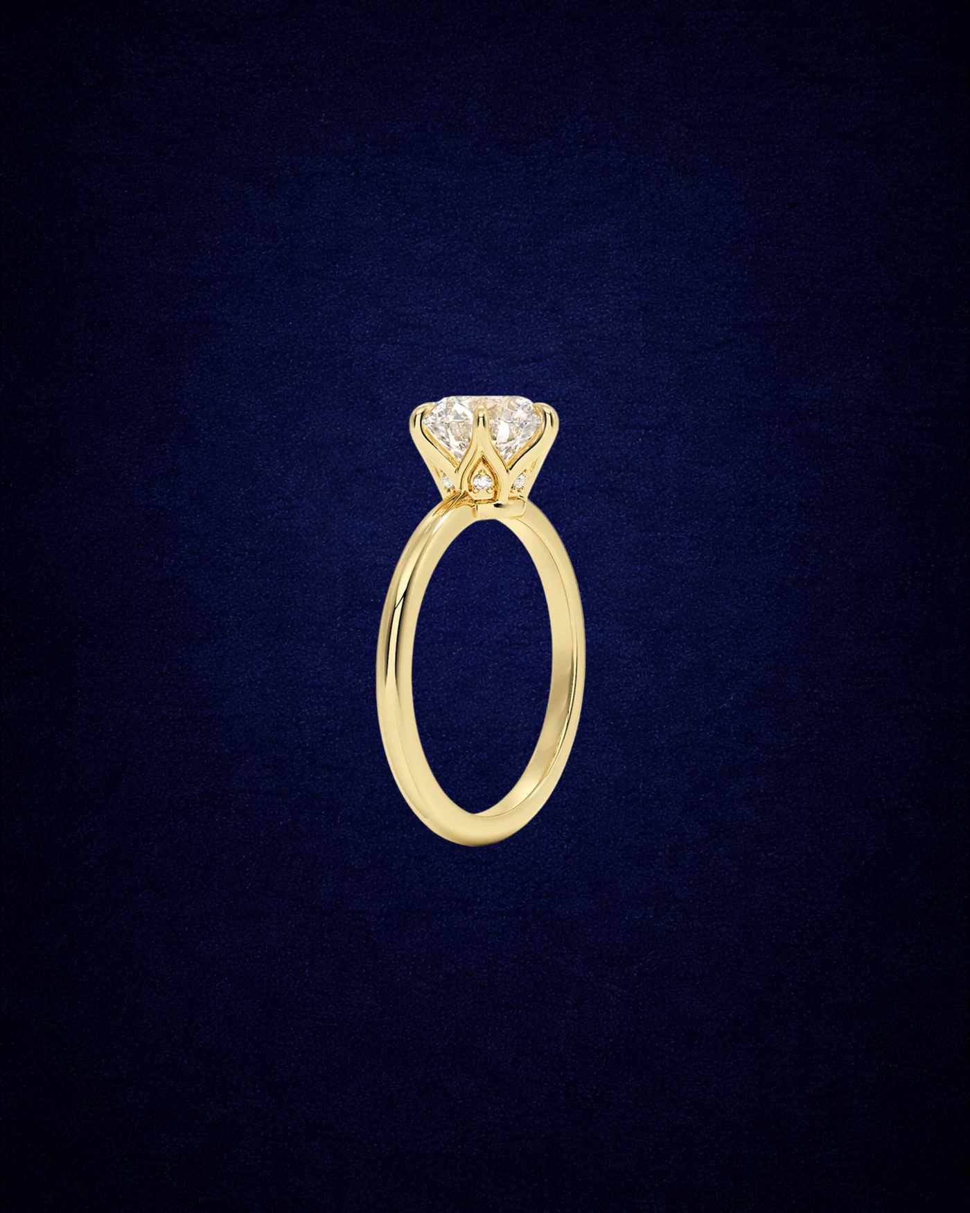 LUMINA Round Solitaire Engagement Ring in 14K & 18K Gold | Lab-Grown Diamond