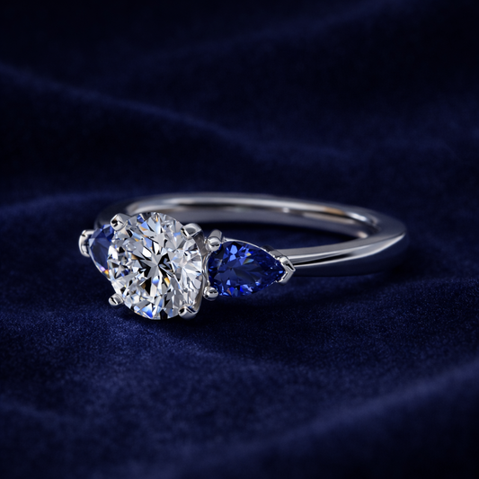 Aurora Sapphire Trilogy Ring